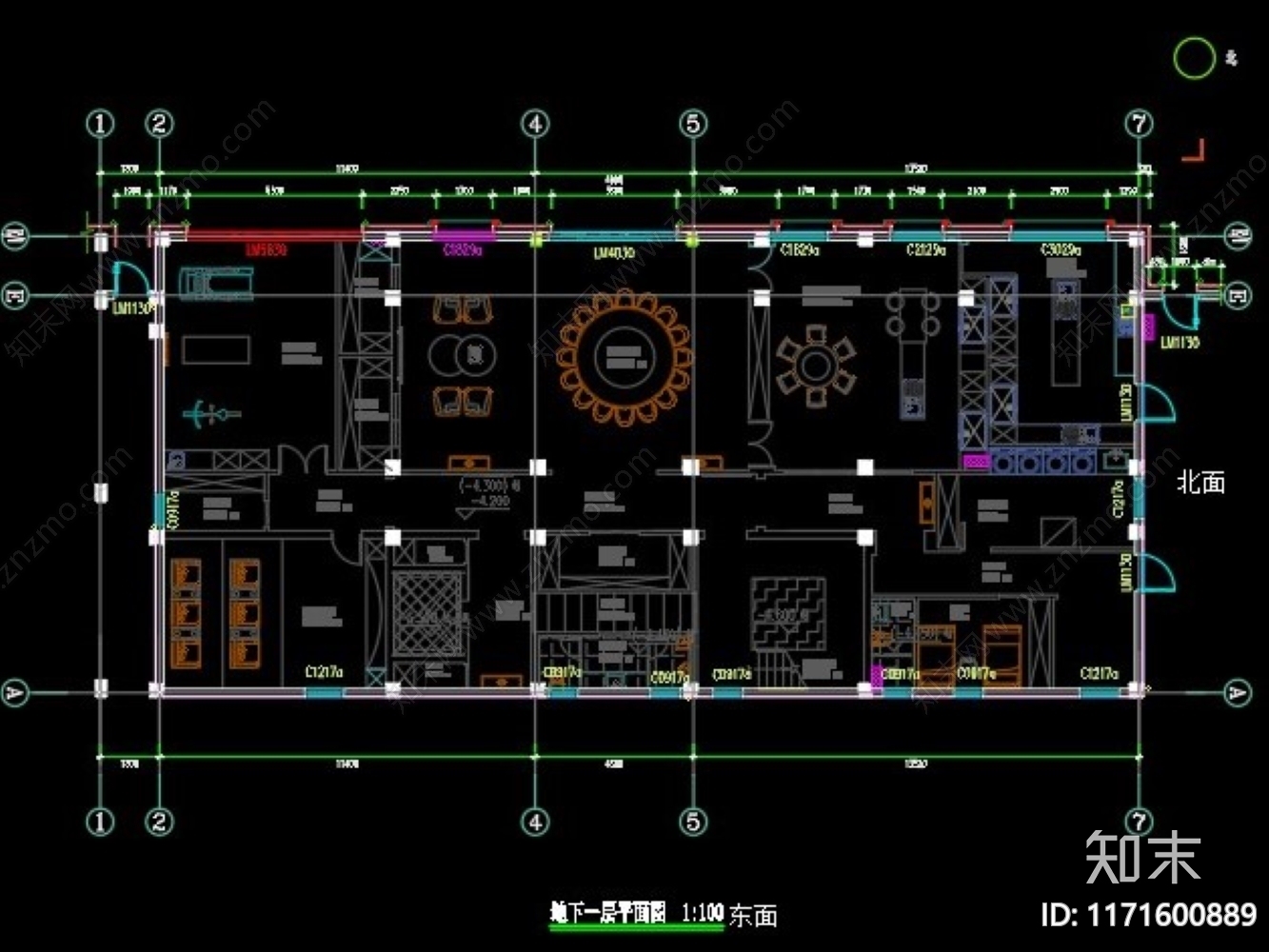 简欧别墅建筑cad施工图下载【ID:1171600889】