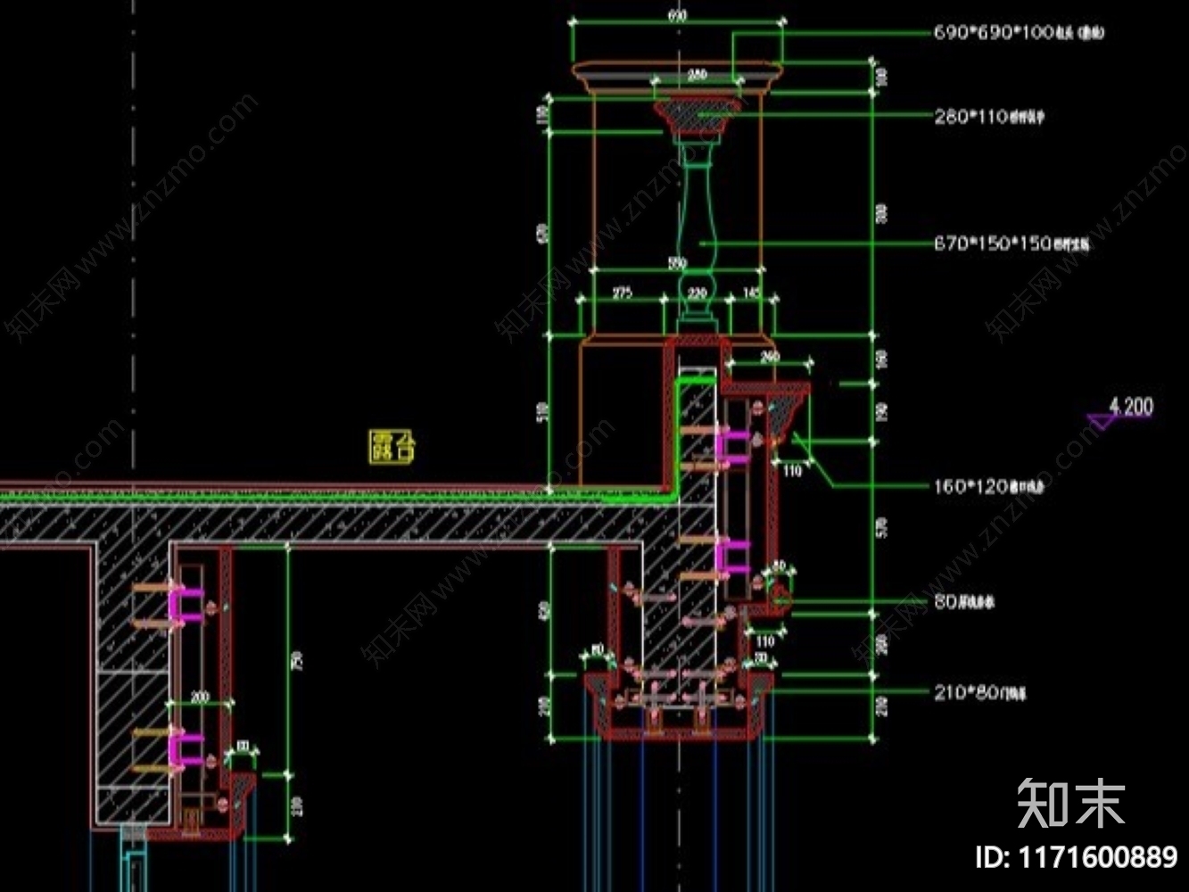 简欧别墅建筑cad施工图下载【ID:1171600889】