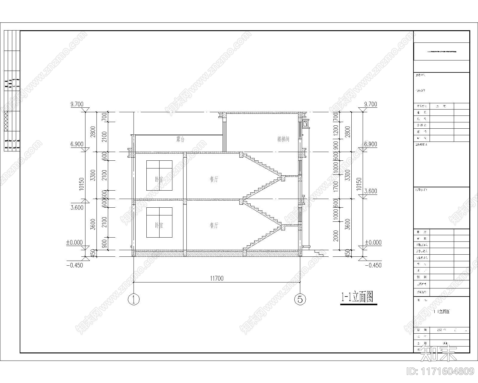 现代别墅建筑cad施工图下载【ID:1171604809】