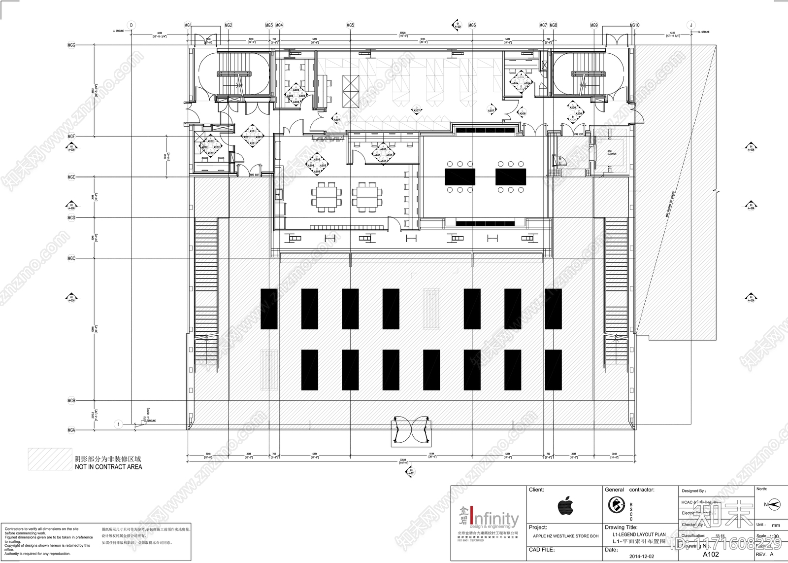 现代其他商业空间cad施工图下载【ID:1171608229】