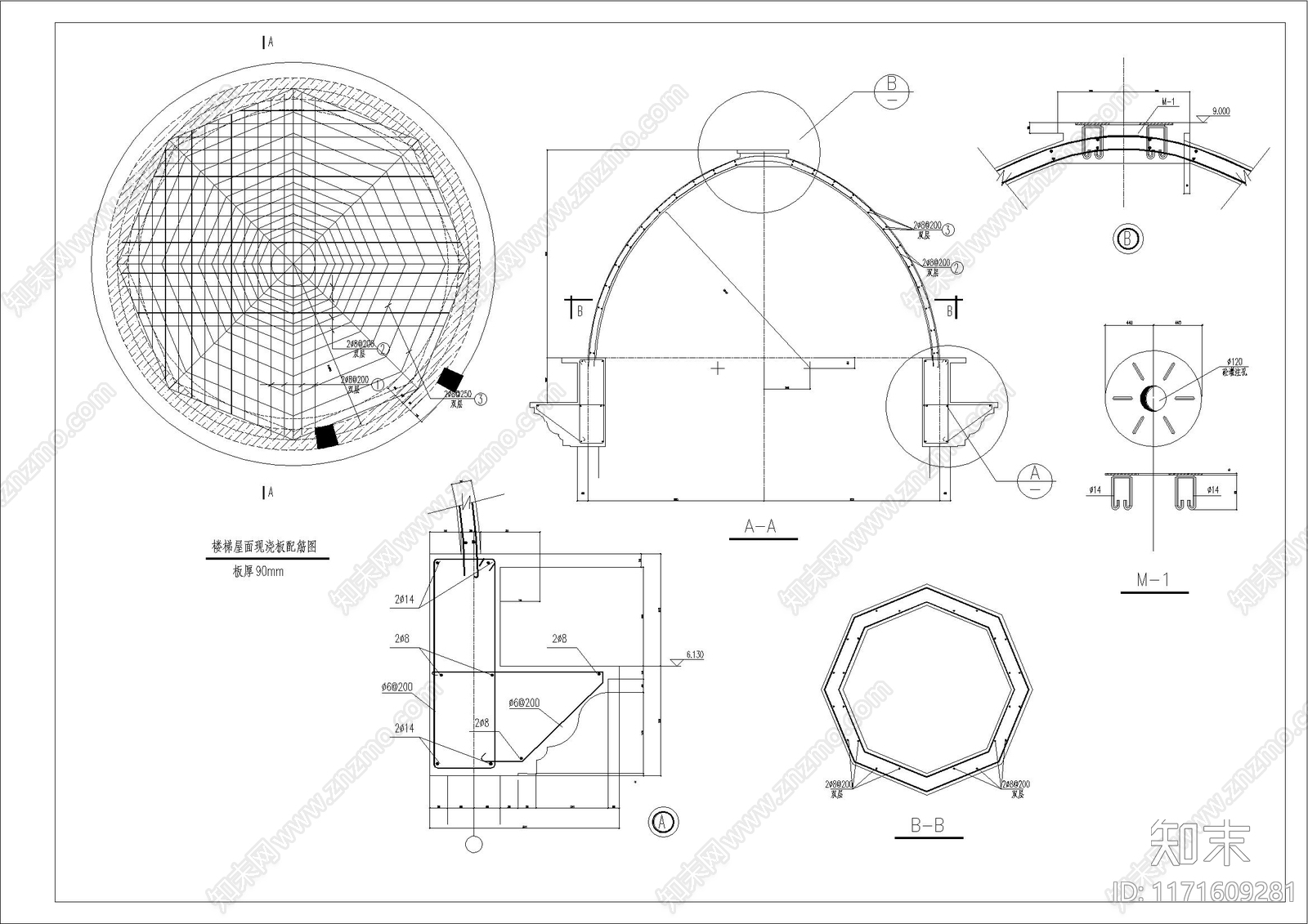 简欧欧式别墅建筑cad施工图下载【ID:1171609281】