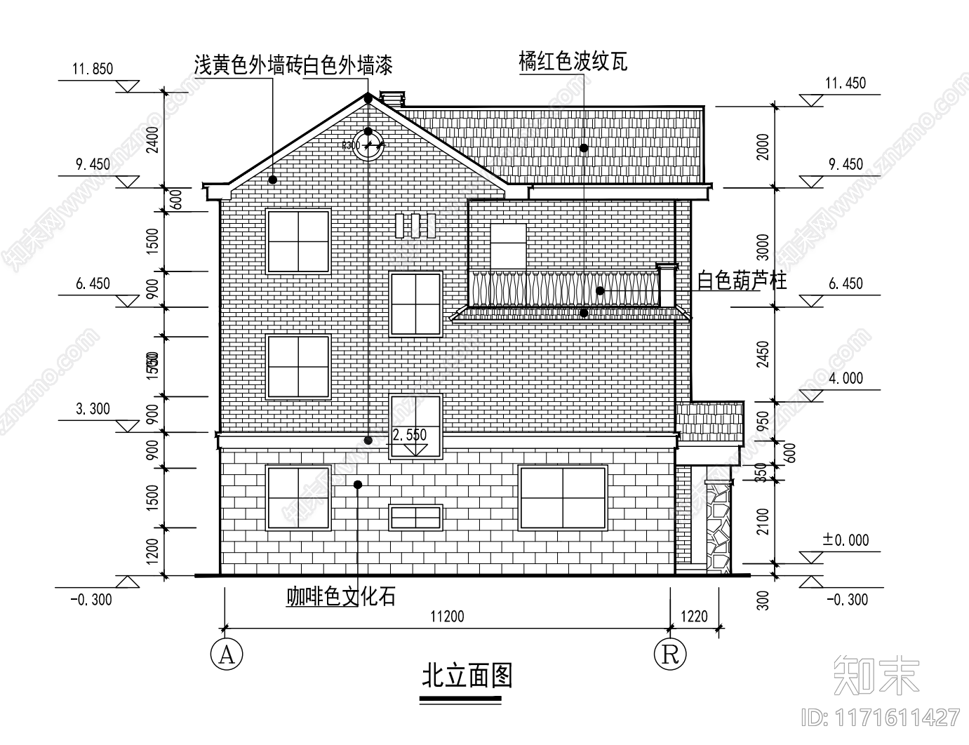 现代别墅建筑cad施工图下载【ID:1171611427】