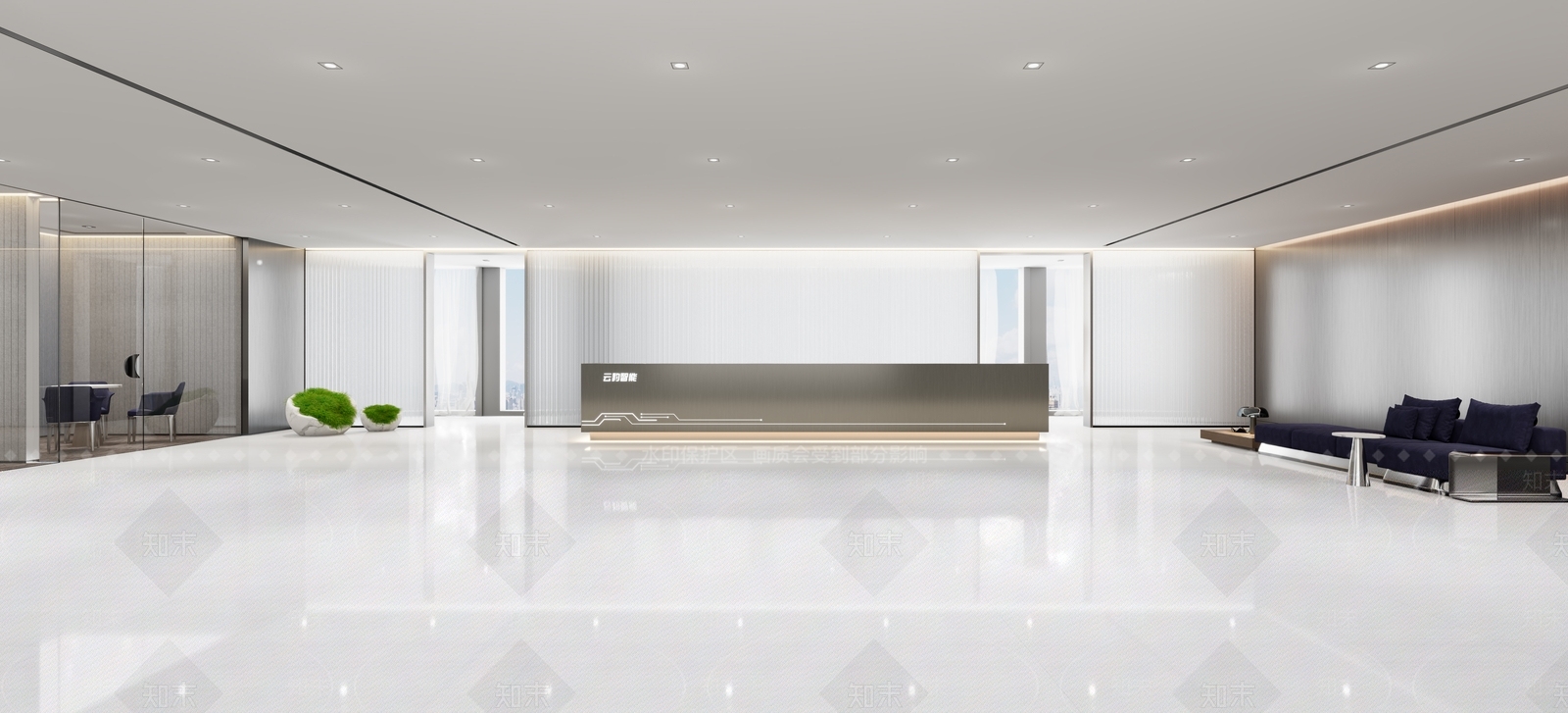 现代酒店大堂3D模型下载【ID:1214751655】