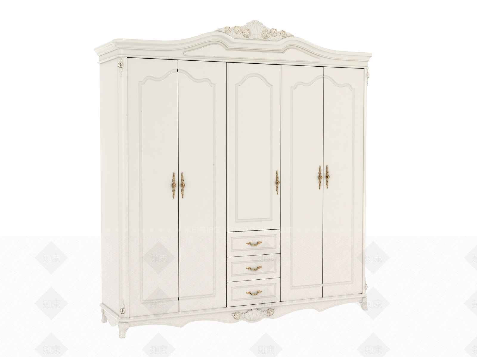 法式欧式衣柜3D模型下载【ID:1171613876】