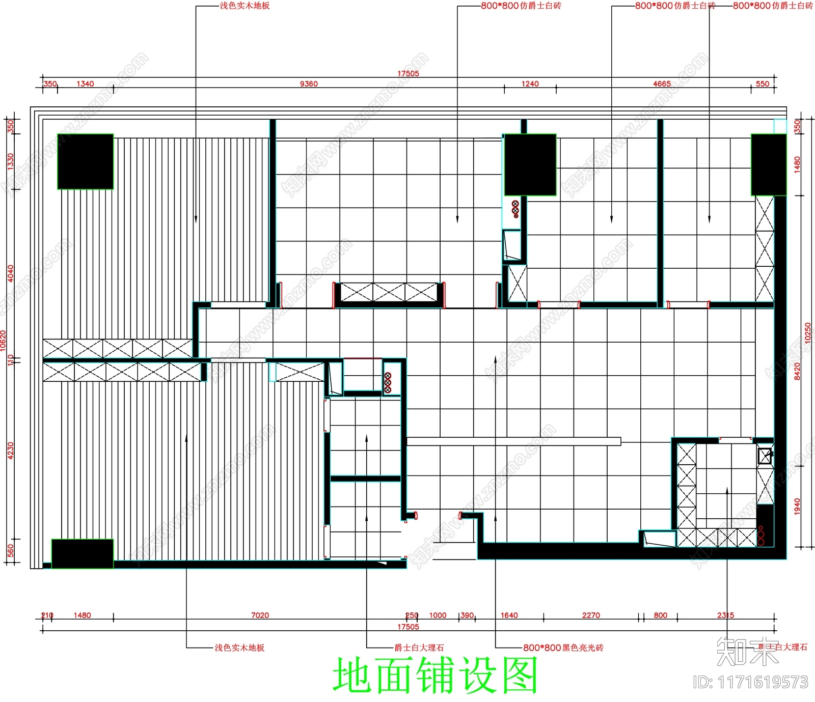现代工装图库cad施工图下载【ID:1171619573】