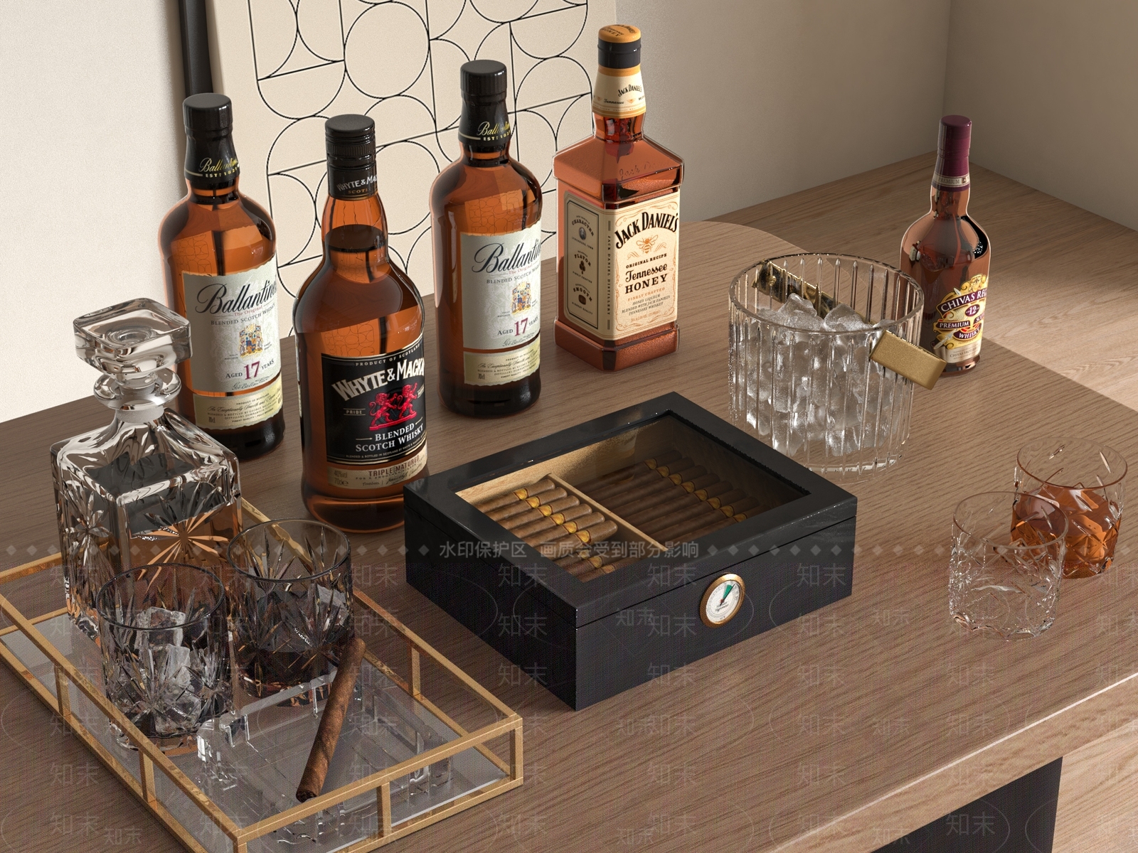 酒具SU模型下载【ID:1171623632】