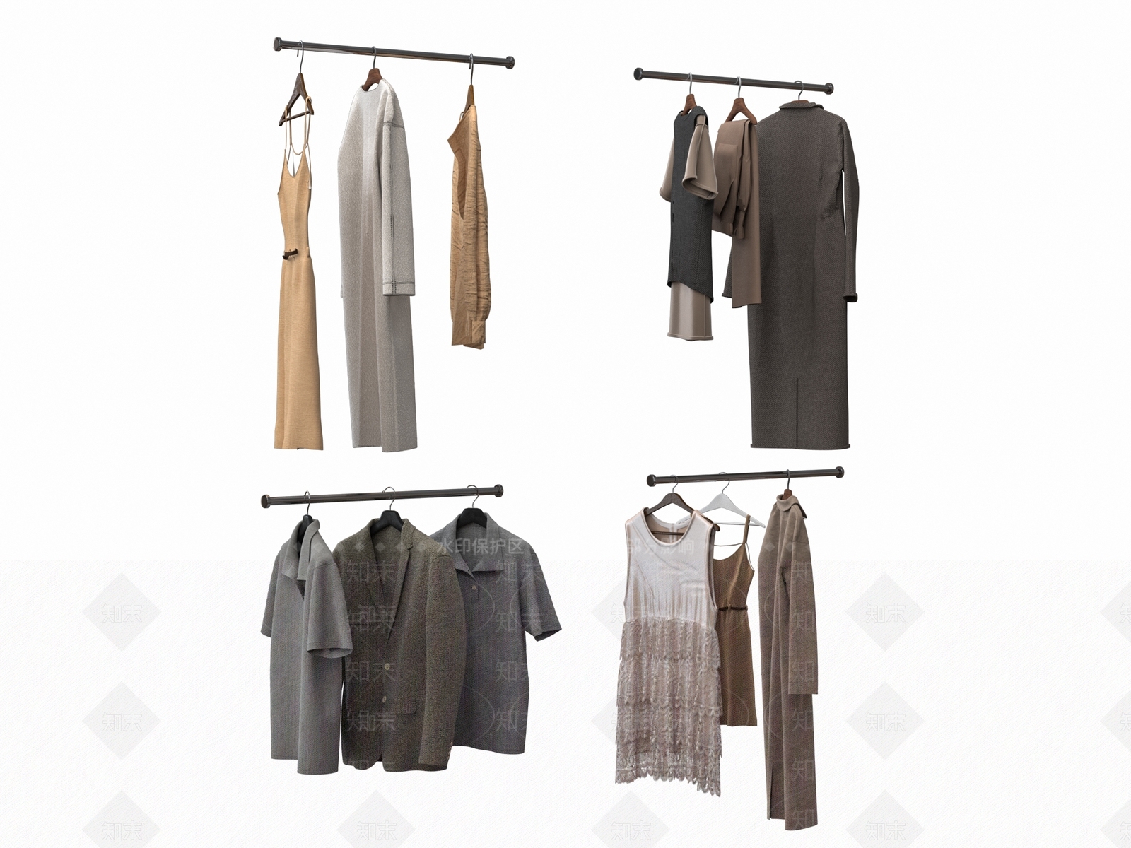 衣服SU模型下载【ID:1171626583】