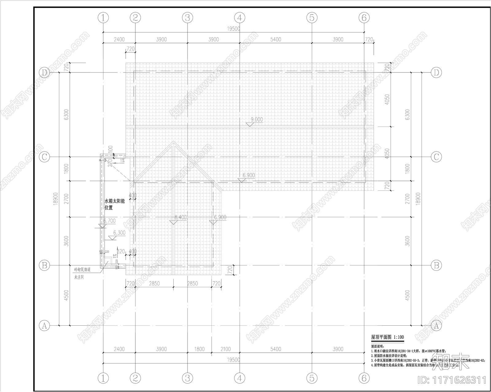 现代民宿建筑cad施工图下载【ID:1171626311】