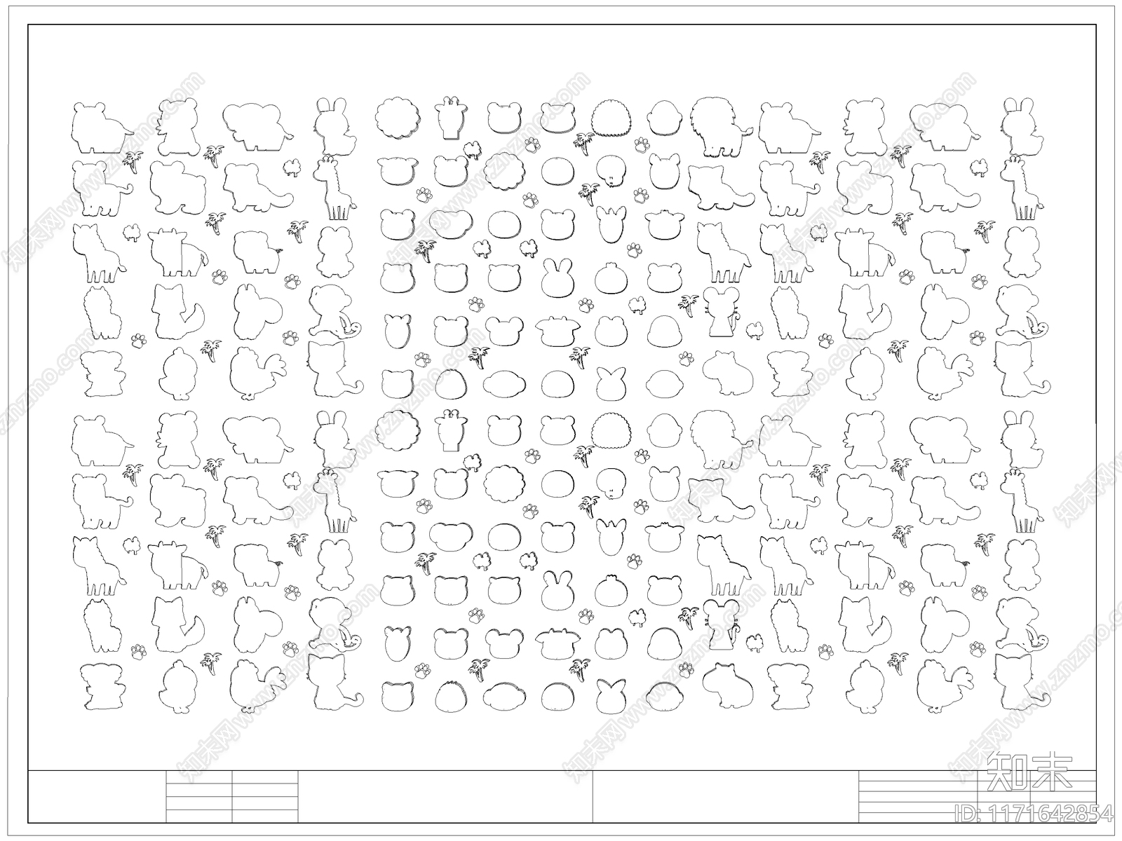 现代综合软装摆件图库施工图下载【ID:1171642854】