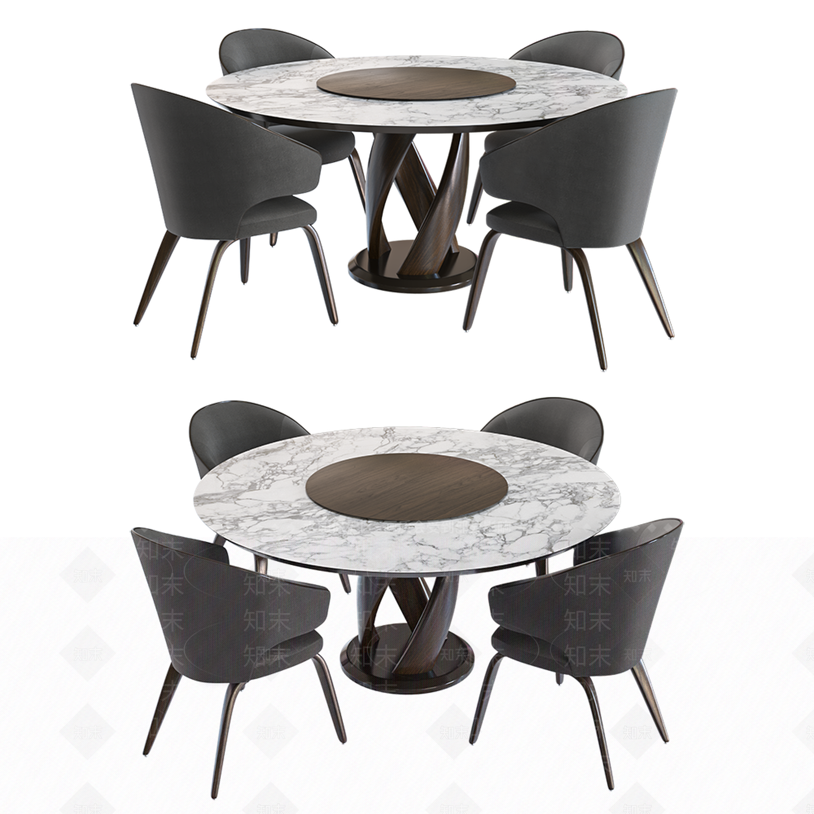 法式欧式餐桌SU模型下载【ID:1171647595】