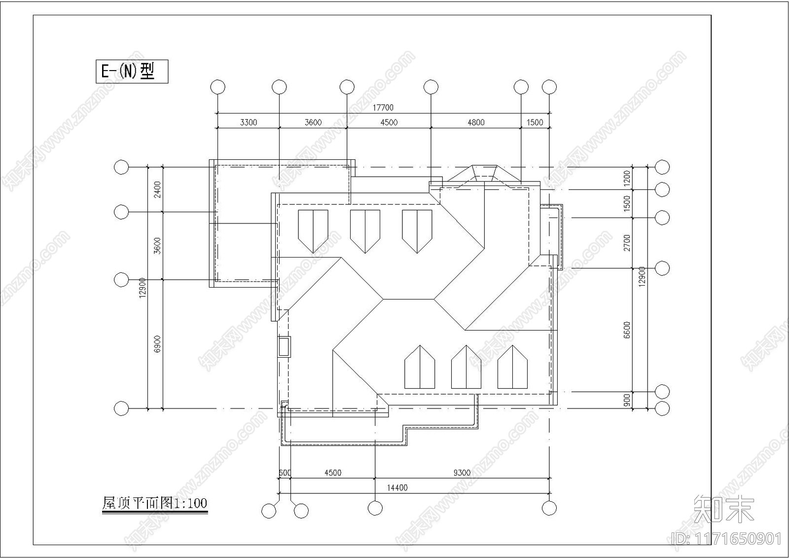 现代别墅建筑cad施工图下载【ID:1171650901】