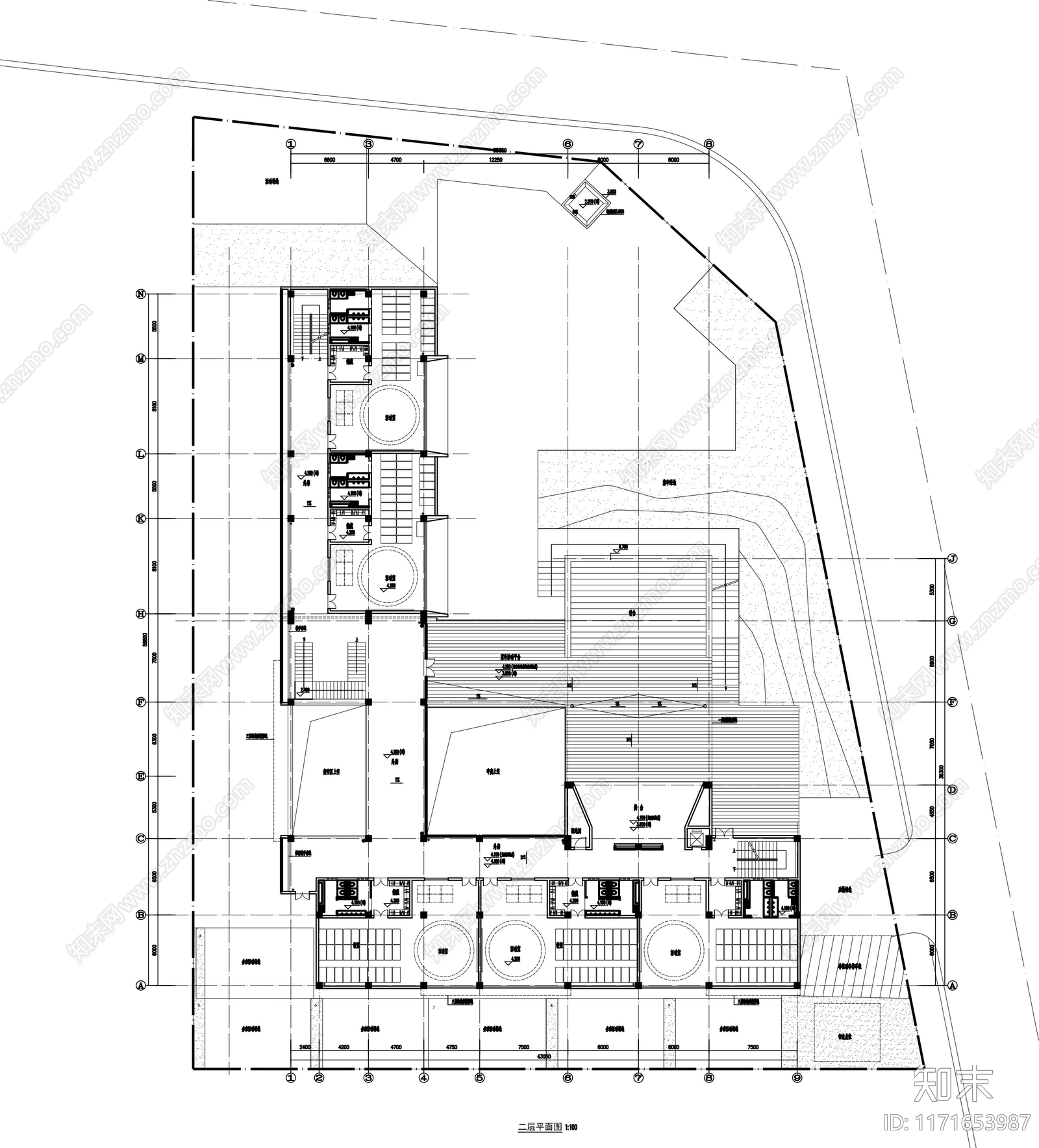 现代校园景观施工图下载【ID:1171653987】