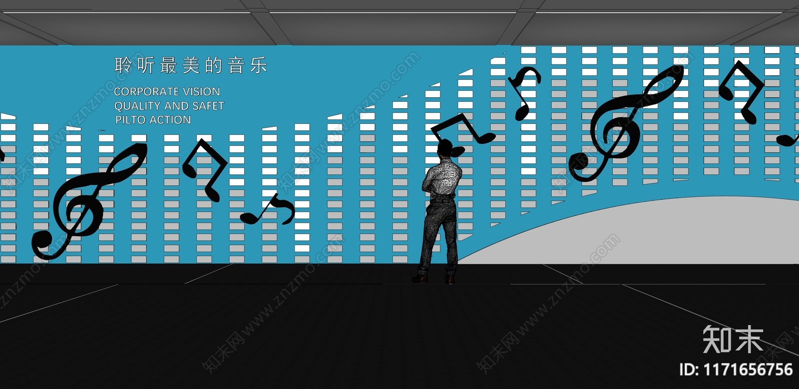 现代文化墙SU模型下载【ID:1171656756】