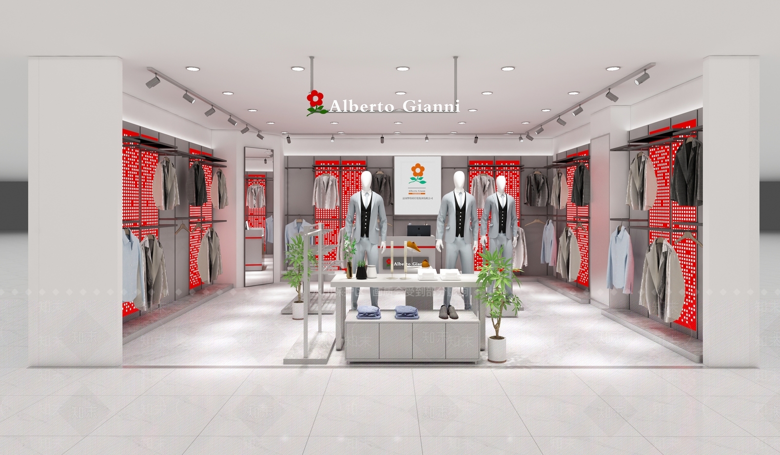 现代服装店3D模型下载【ID:1171671845】