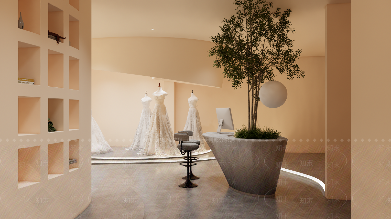现代婚纱摄影店SU模型下载【ID:1171672955】