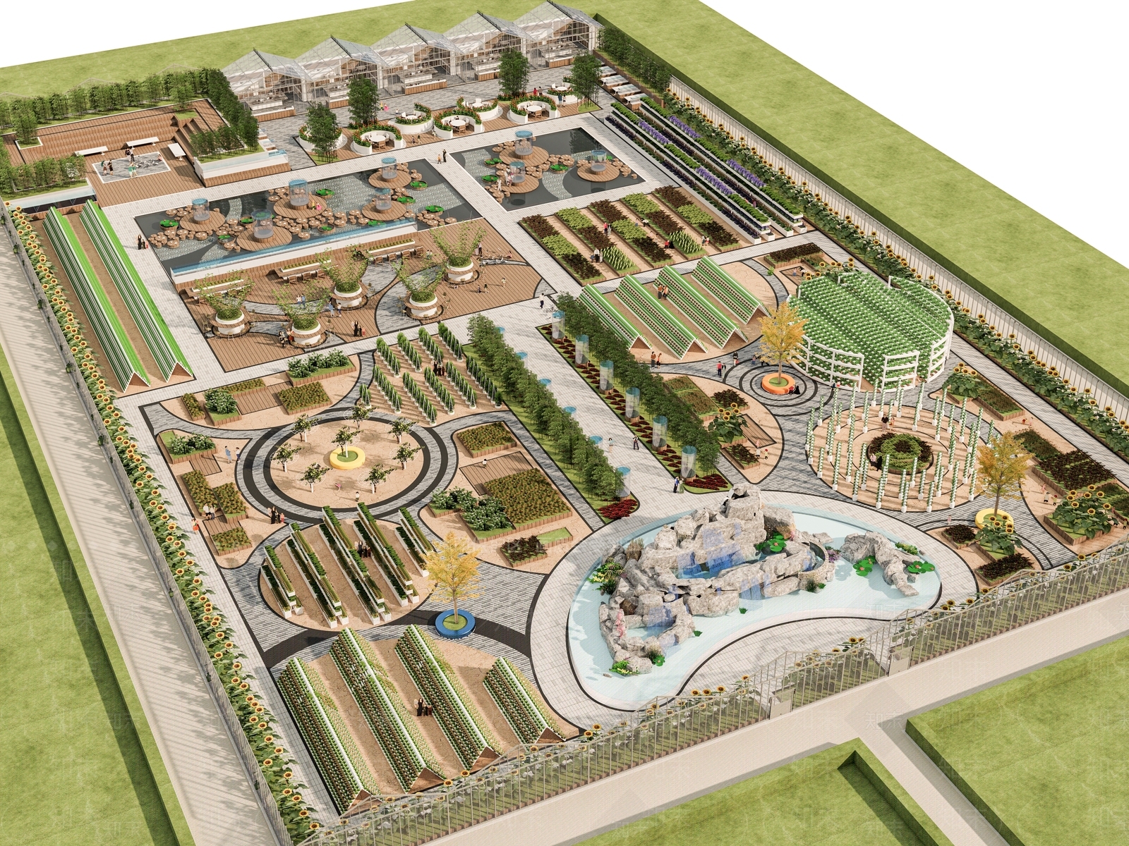 新中式现代农场SU模型下载【ID:1171674296】