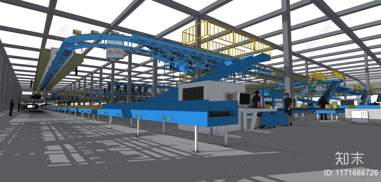 工业极简厂房SU模型下载【ID:1171688726】