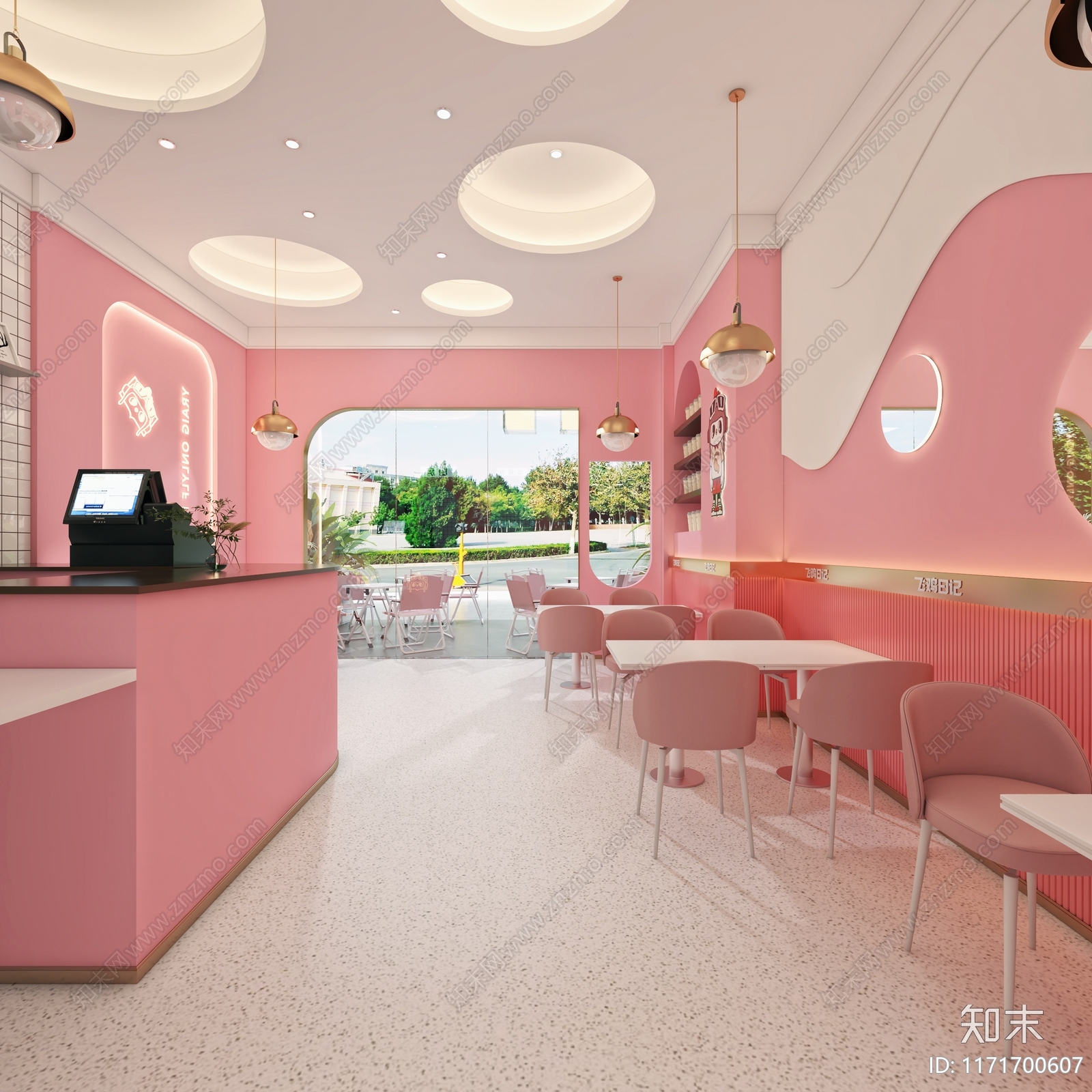 现代奶茶店3D模型下载【ID:1171700607】