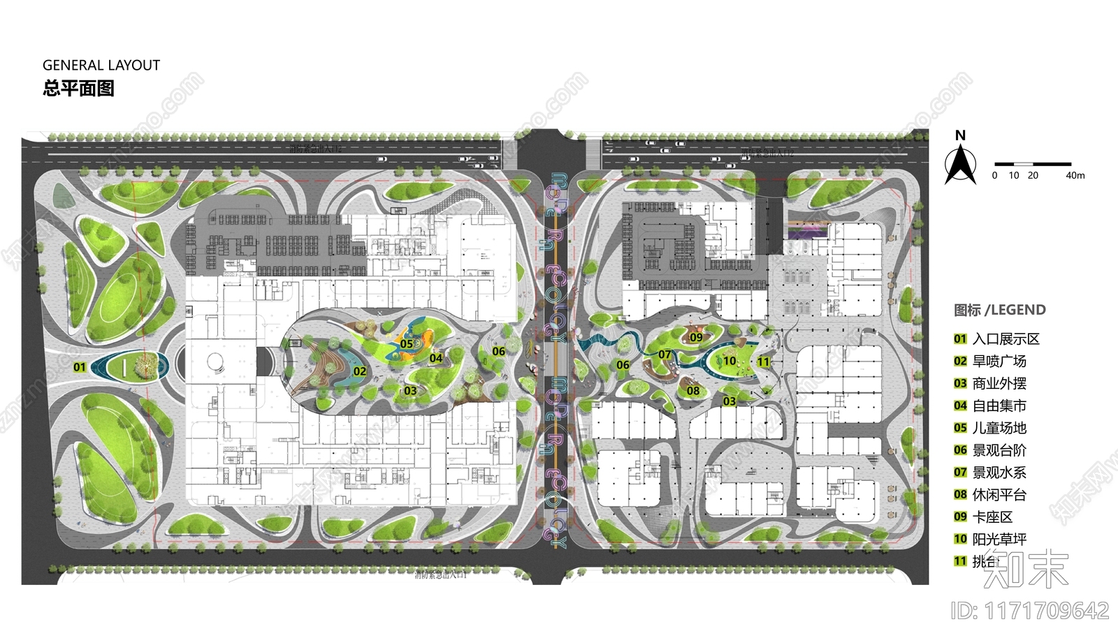 现代商业景观施工图下载【ID:1171709642】