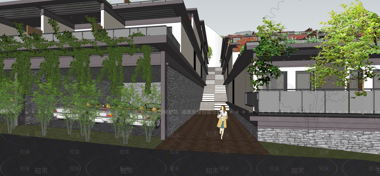 现代酒店建筑SU模型下载【ID:1171715194】