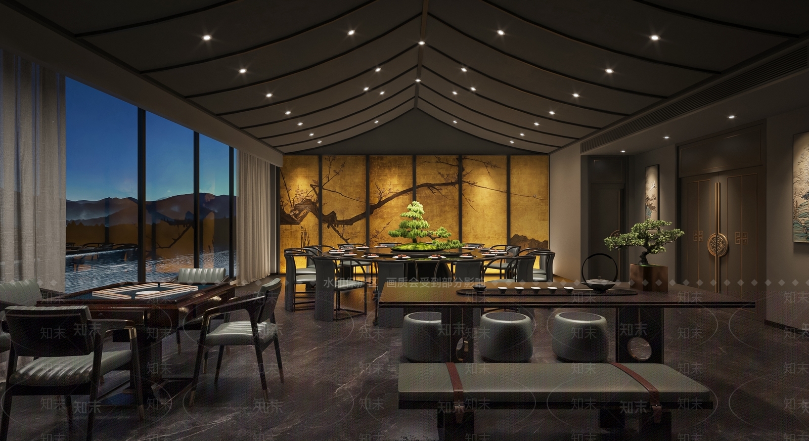 新中式包厢3D模型下载【ID:1171718224】