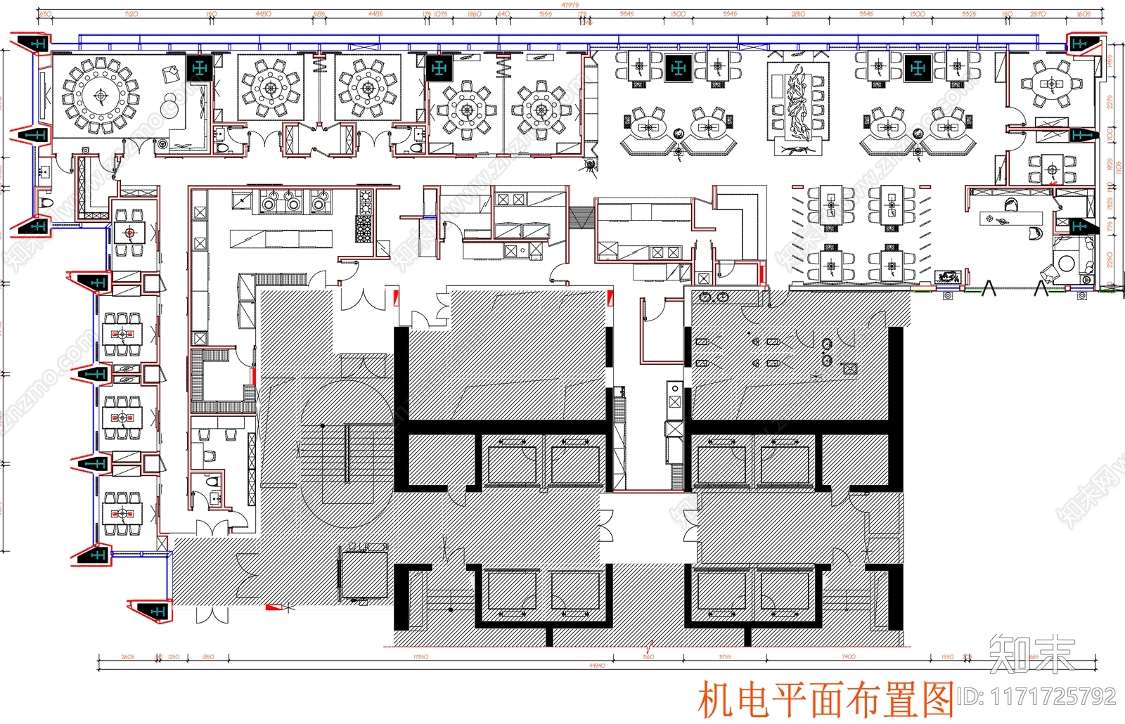 现代工装图库cad施工图下载【ID:1171725792】