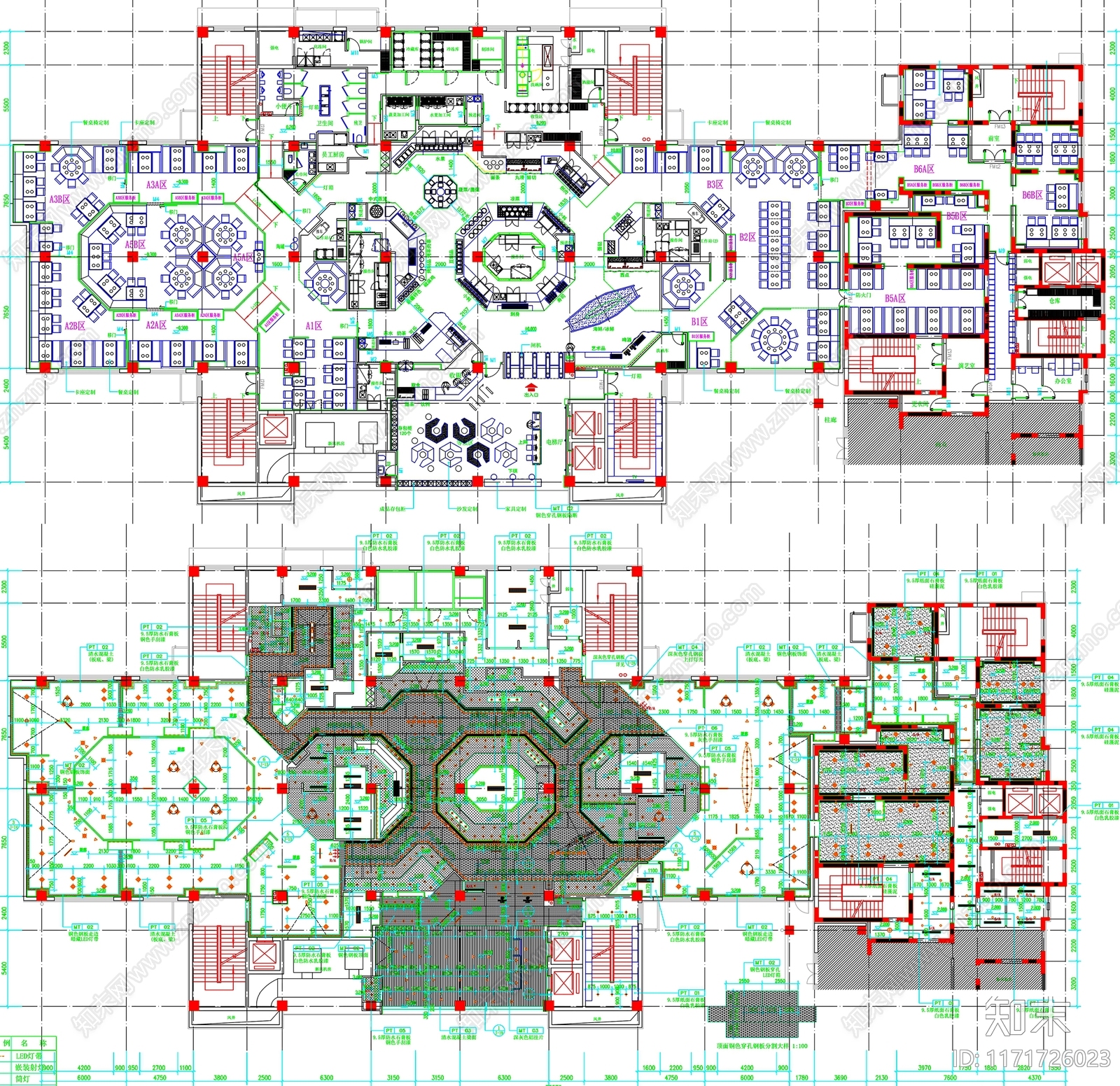 现代工装图库cad施工图下载【ID:1171726023】