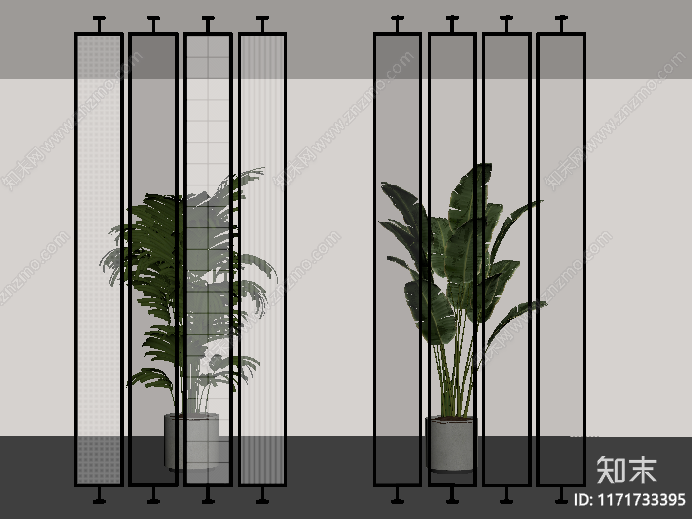 现代隔断SU模型下载【ID:1171733395】