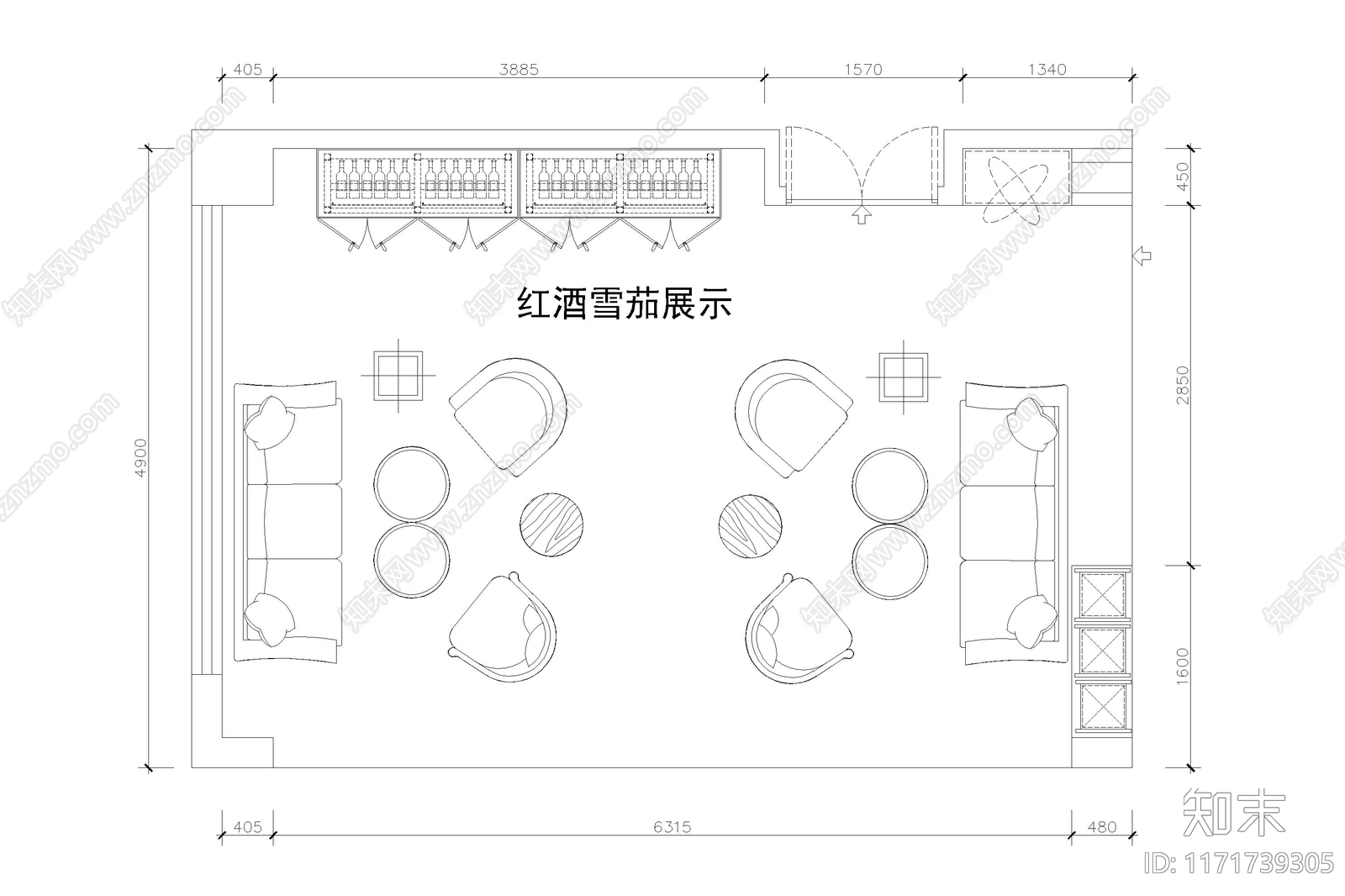 现代酒窖施工图下载【ID:1171739305】