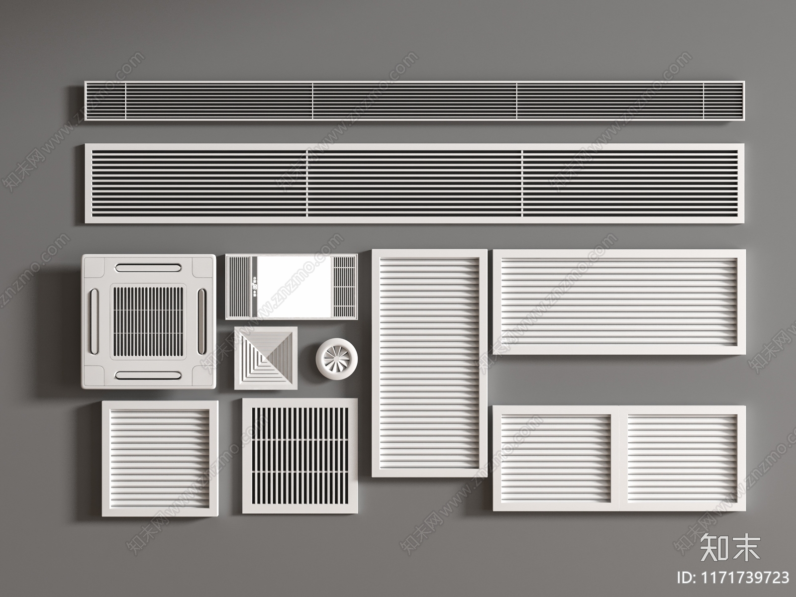 空调出风口3D模型下载【ID:1171739723】