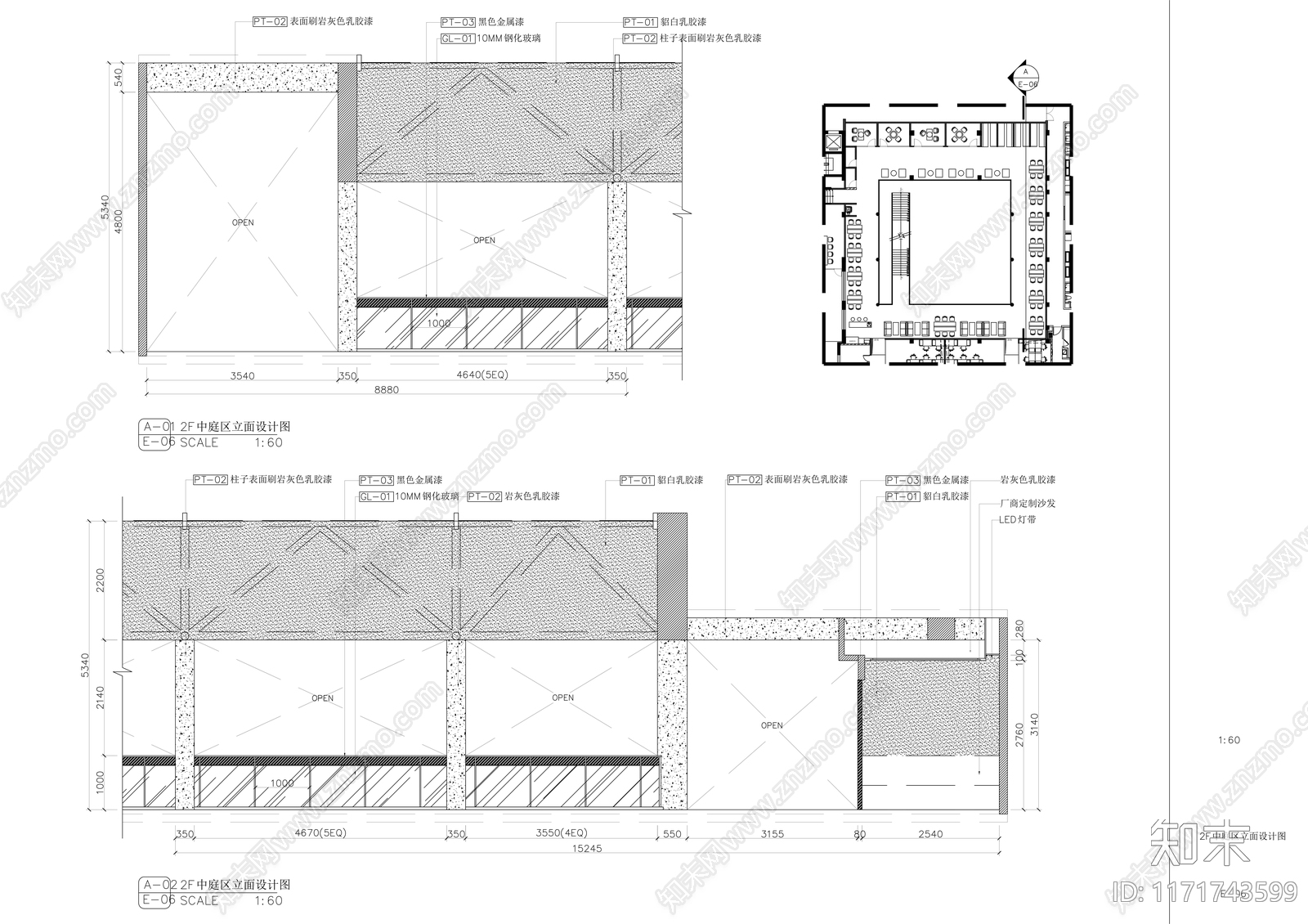 现代整体办公空间cad施工图下载【ID:1171743599】