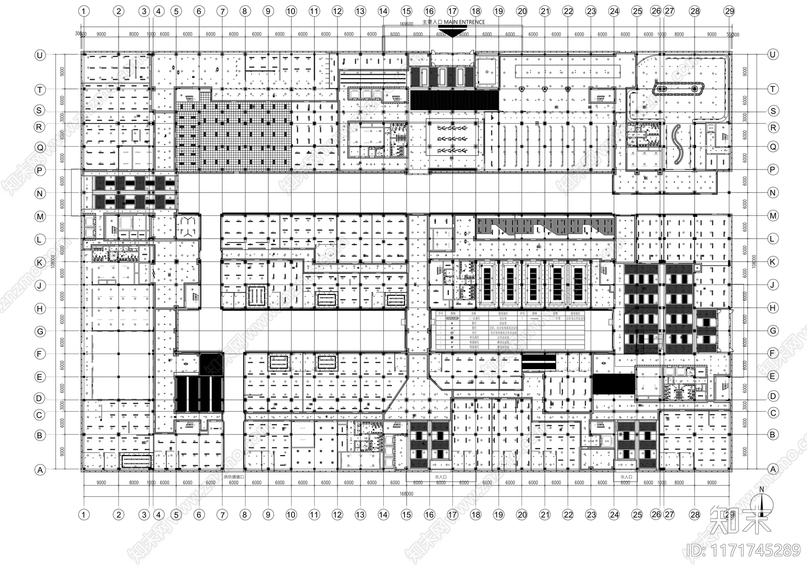 现代整体办公空间cad施工图下载【ID:1171745289】