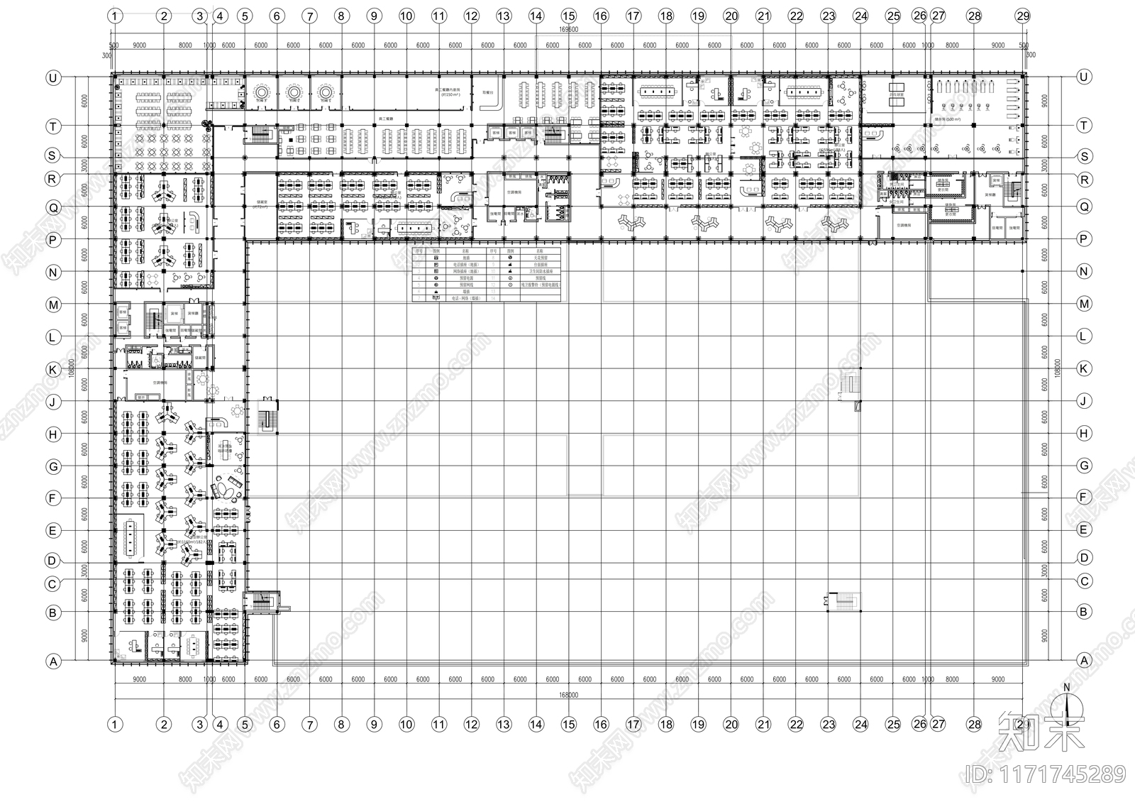 现代整体办公空间cad施工图下载【ID:1171745289】