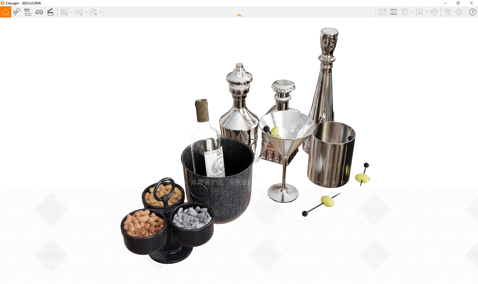 酒具SU模型下载【ID:1171745389】