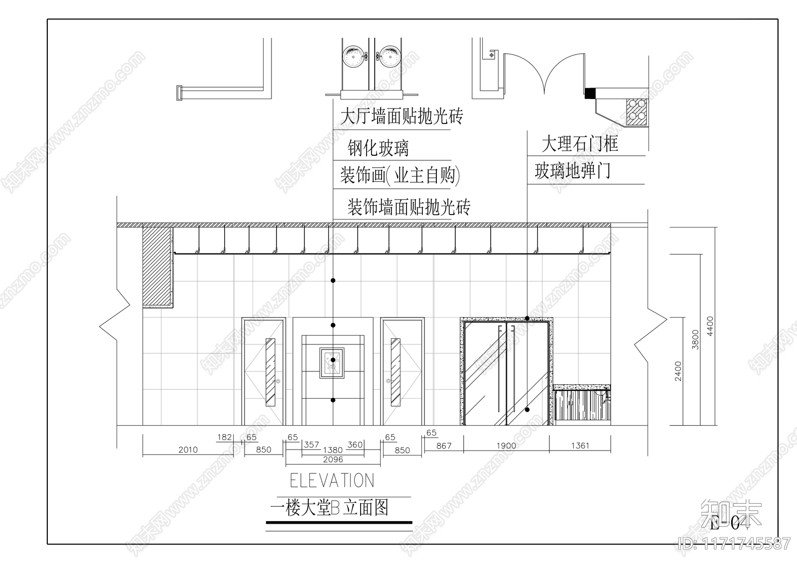 现代整体办公空间cad施工图下载【ID:1171745587】