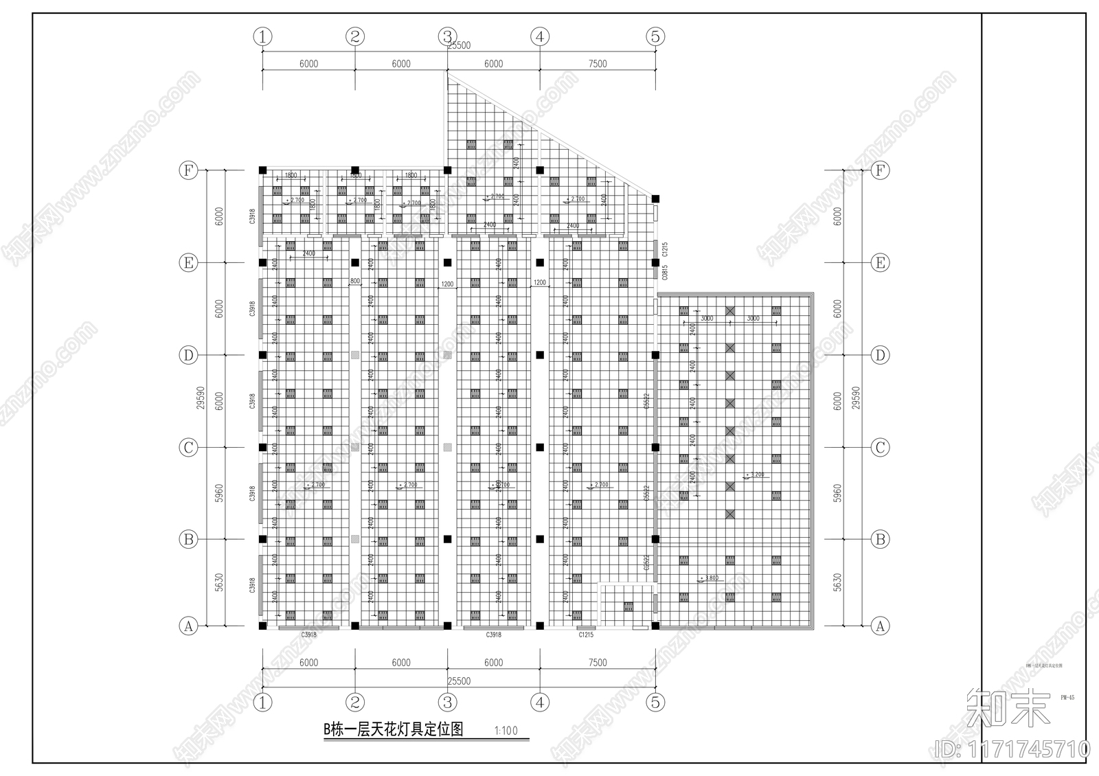 现代整体办公空间cad施工图下载【ID:1171745710】