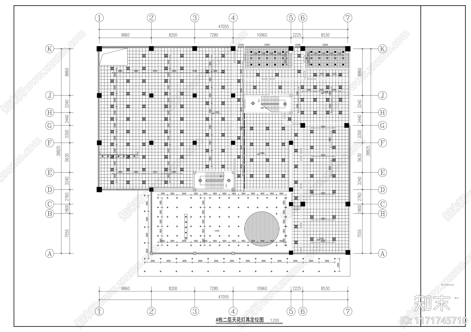 现代整体办公空间cad施工图下载【ID:1171745710】