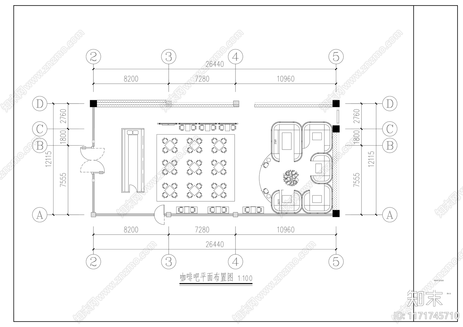 现代整体办公空间cad施工图下载【ID:1171745710】