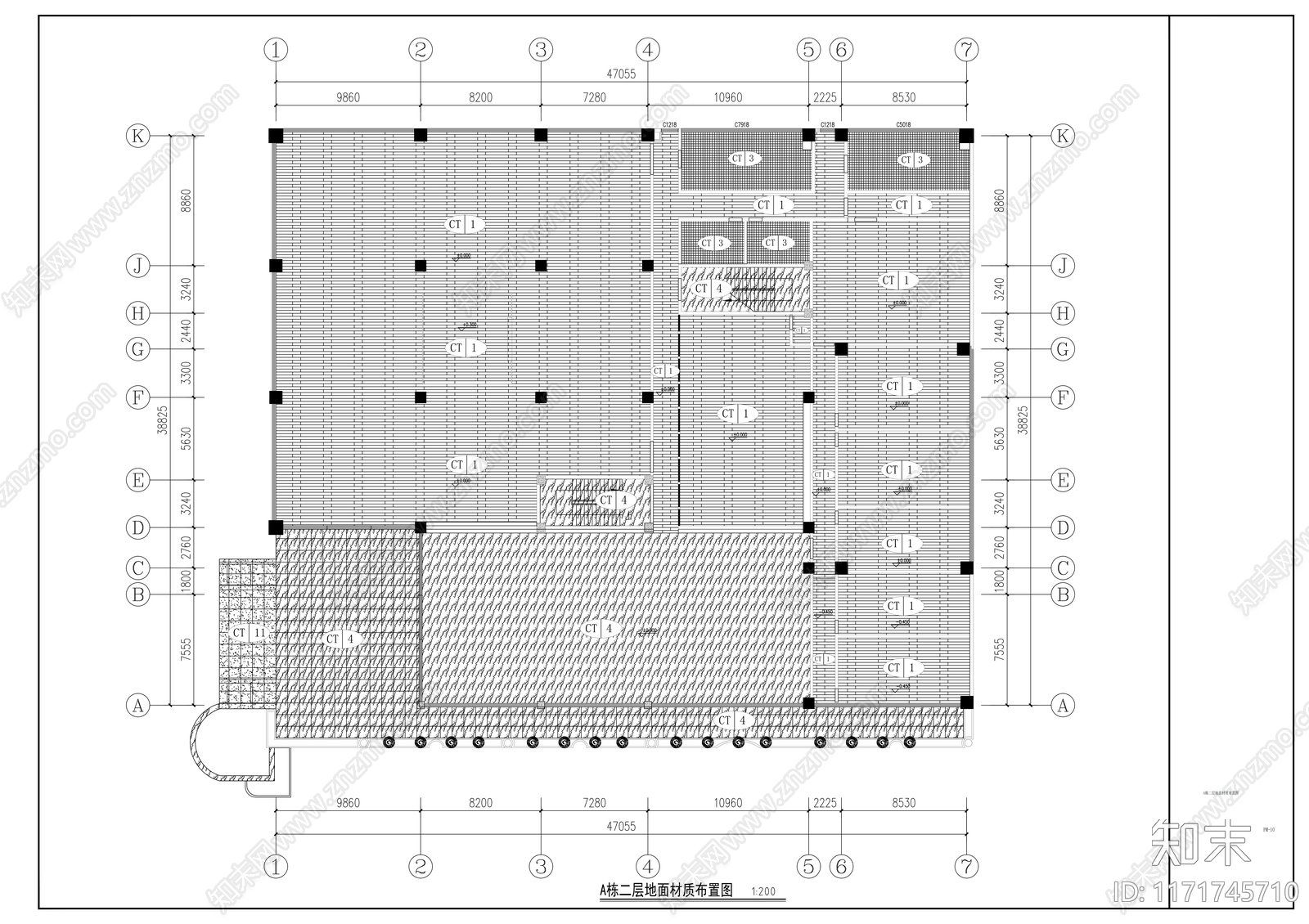 现代整体办公空间cad施工图下载【ID:1171745710】