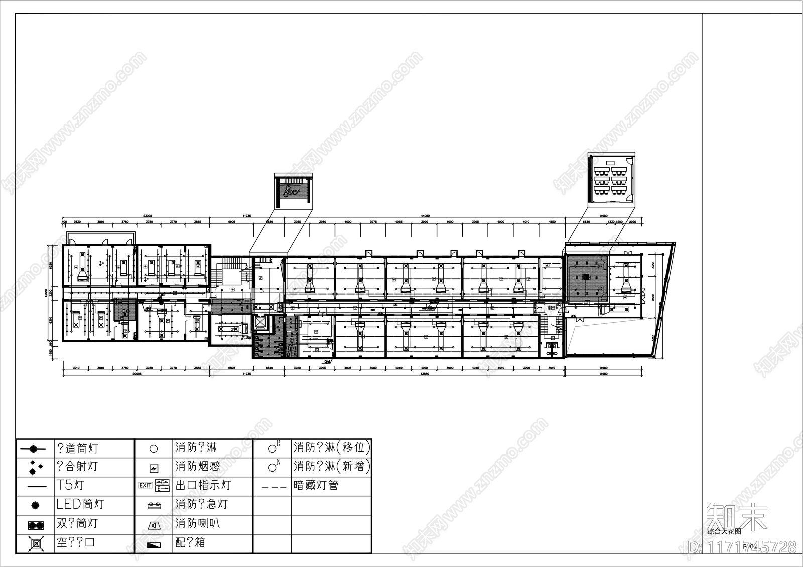 现代整体办公空间cad施工图下载【ID:1171745728】