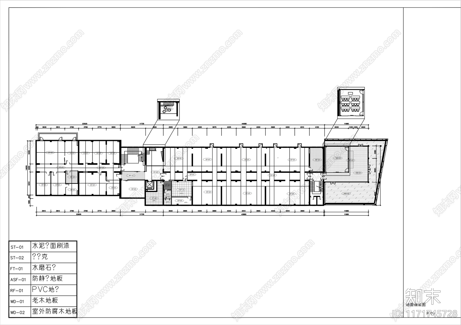 现代整体办公空间cad施工图下载【ID:1171745728】