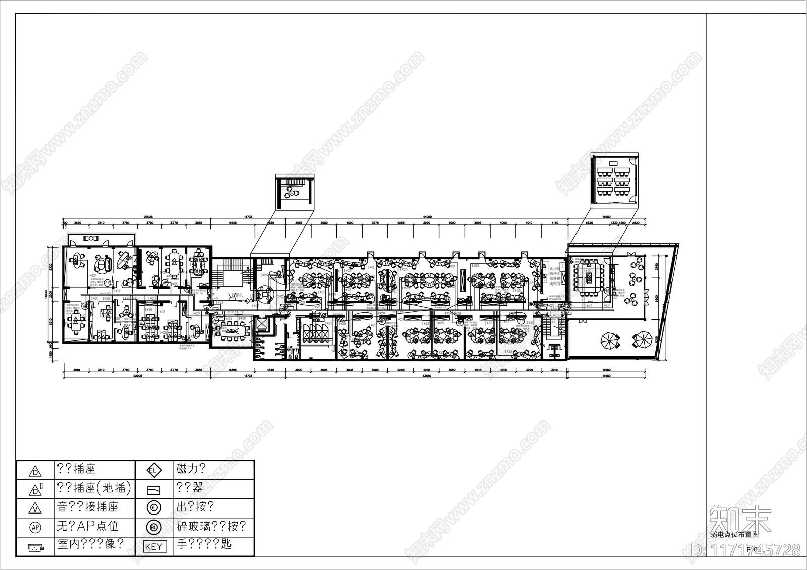 现代整体办公空间cad施工图下载【ID:1171745728】