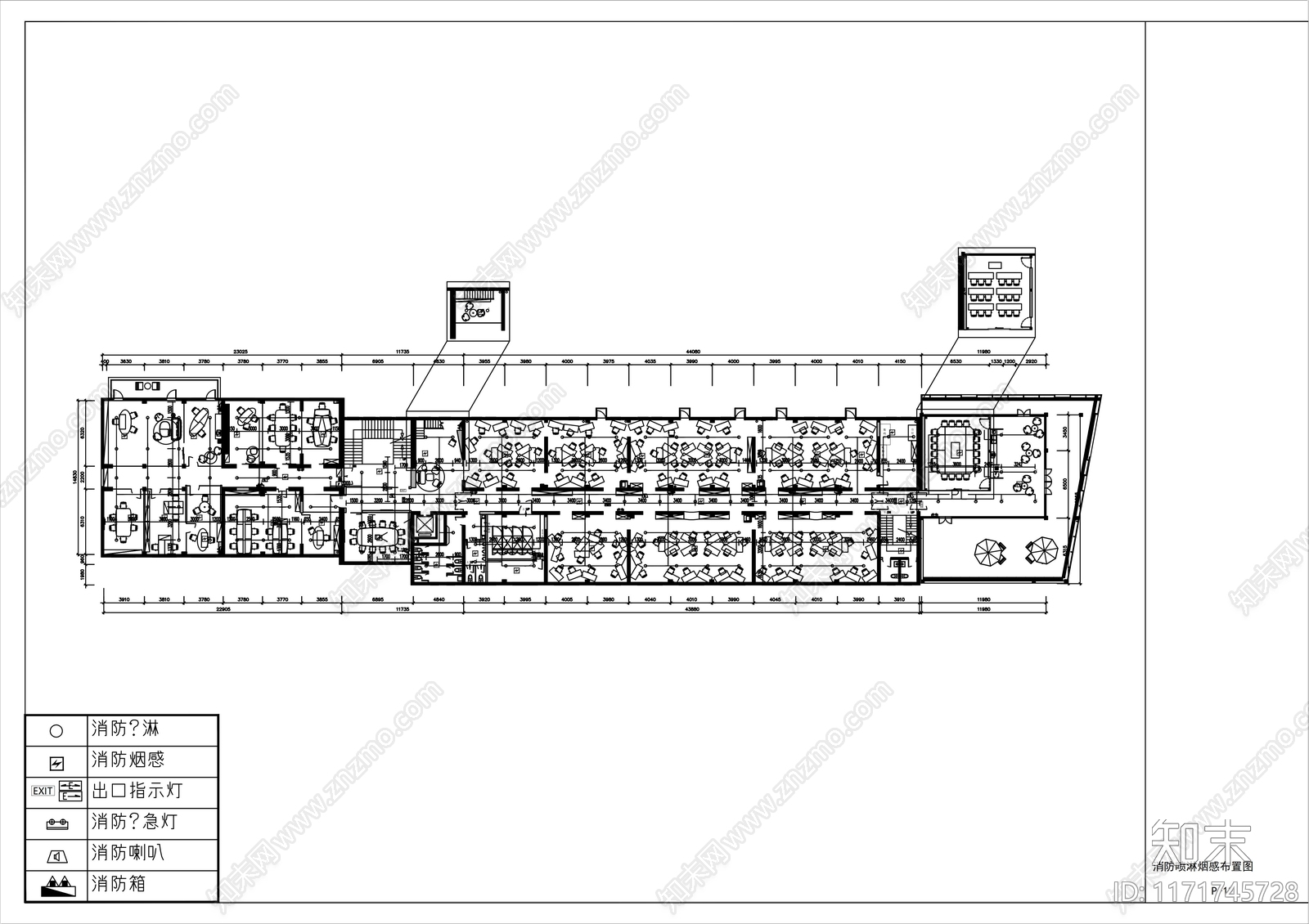 现代整体办公空间cad施工图下载【ID:1171745728】