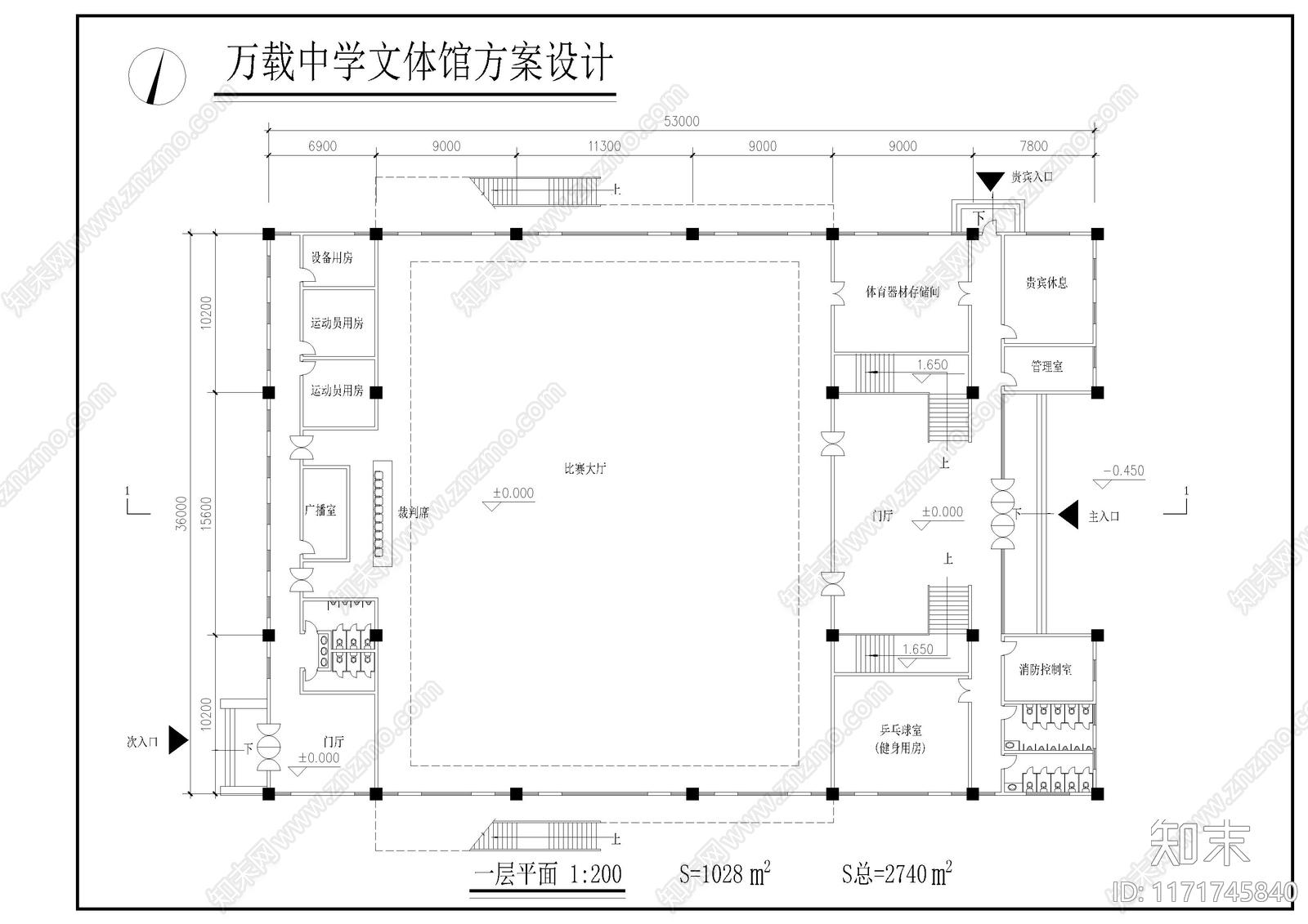 现代学校建筑cad施工图下载【ID:1171745840】