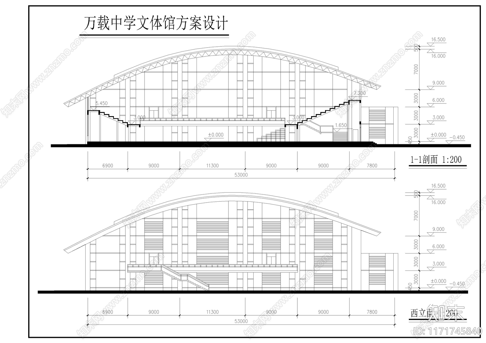 现代学校建筑cad施工图下载【ID:1171745840】