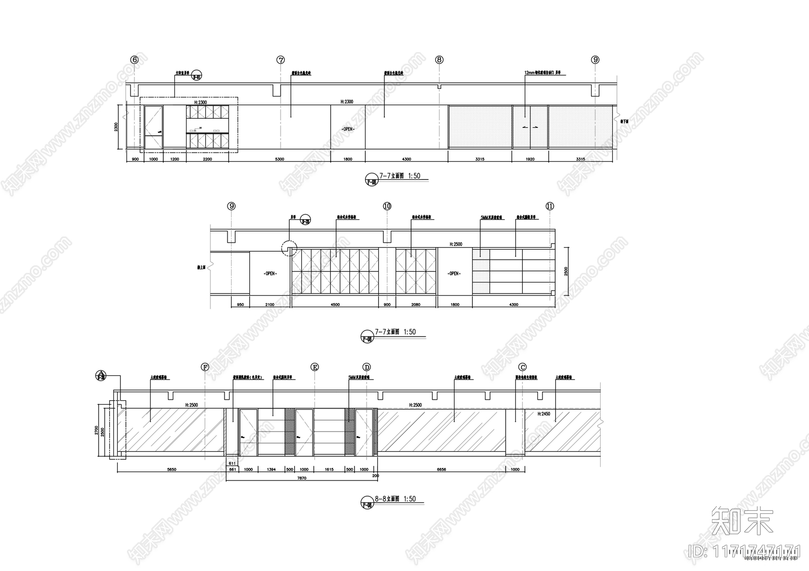 现代整体办公空间cad施工图下载【ID:1171747171】