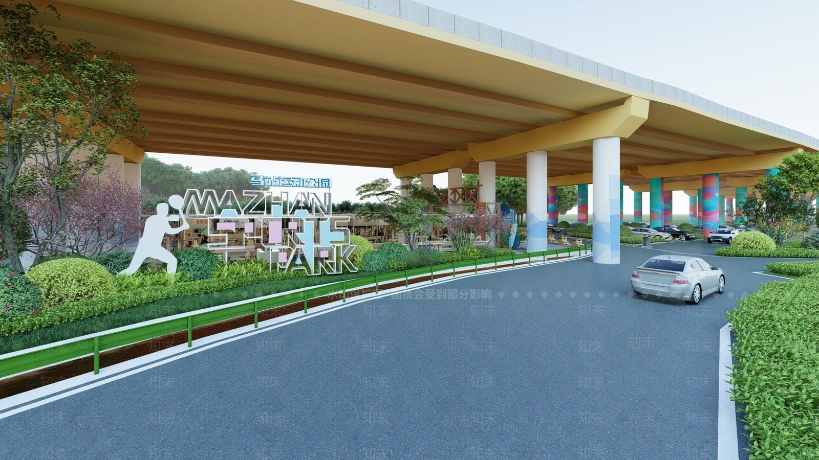 现代体育公园SU模型下载【ID:1171748547】