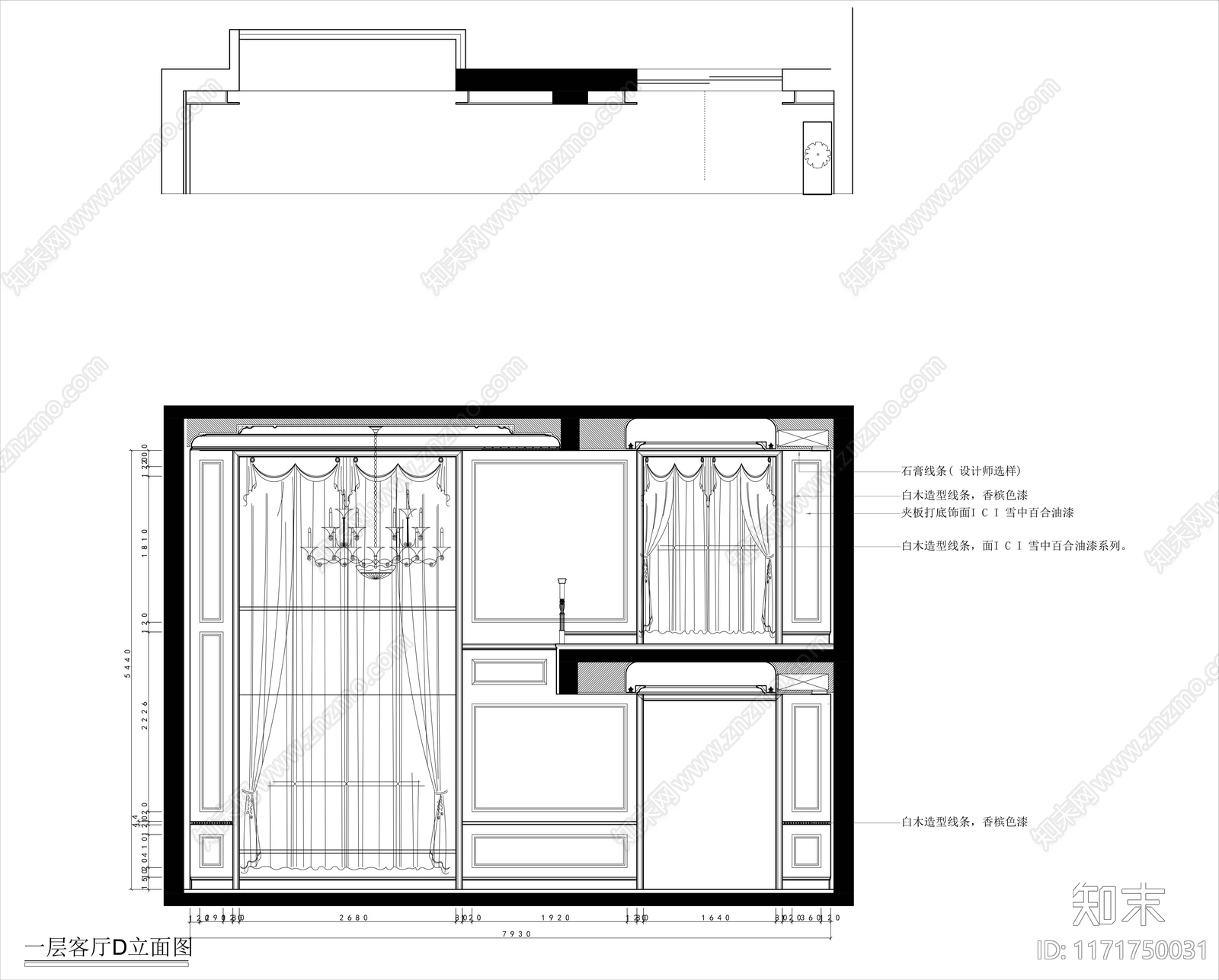 客厅施工图下载【ID:1171750031】