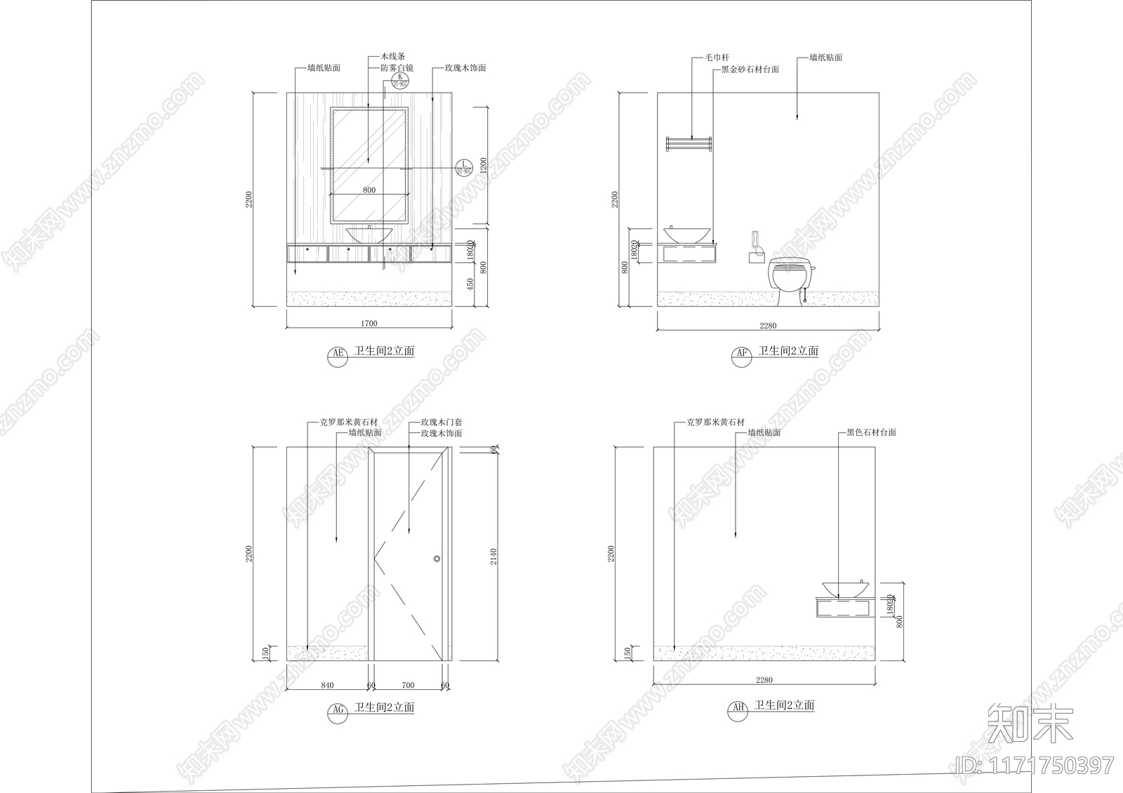 现代办公室cad施工图下载【ID:1171750397】