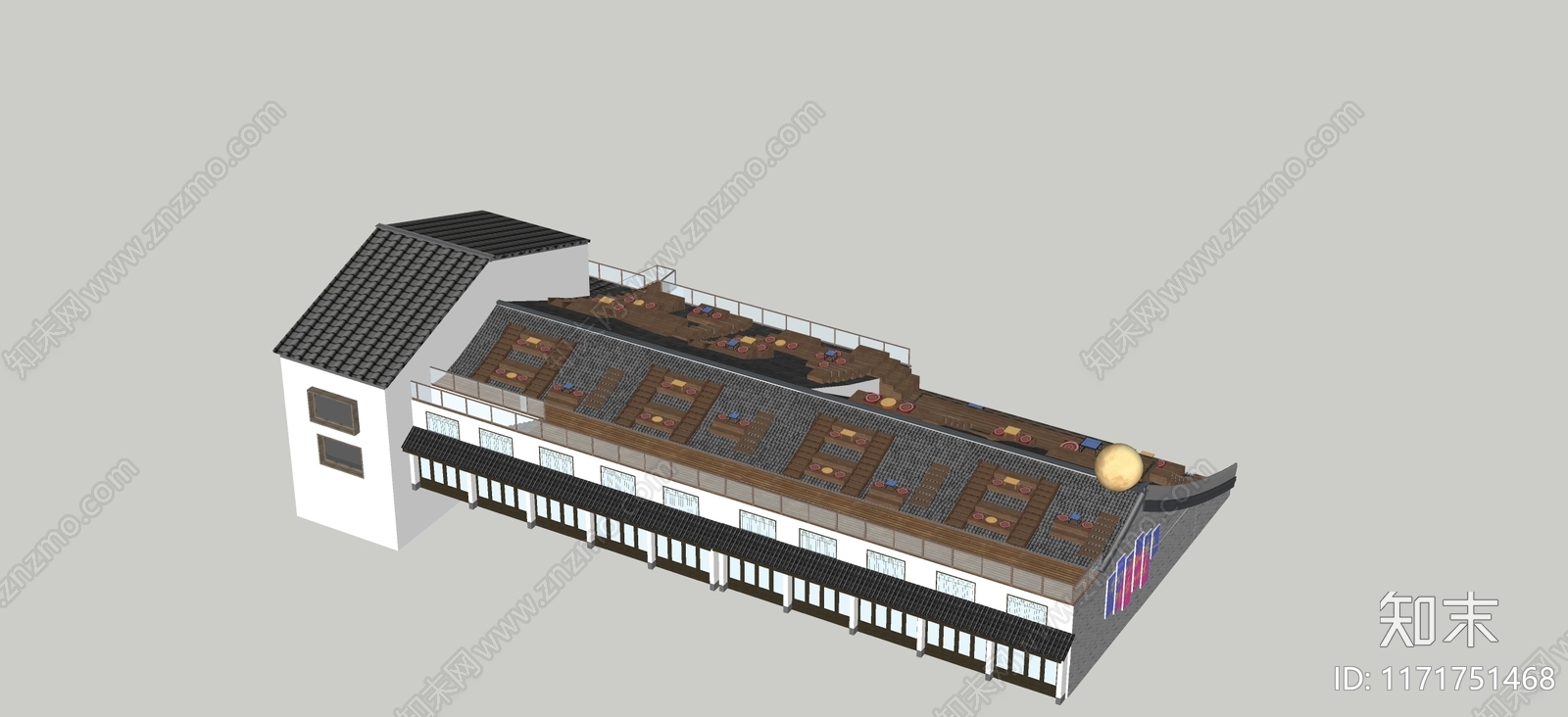 中式新中式其他景观小建筑SU模型下载【ID:1171751468】